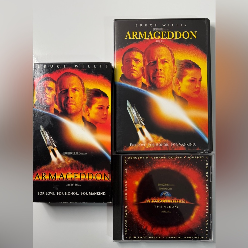 Armageddon VHS, DVD and OST CD